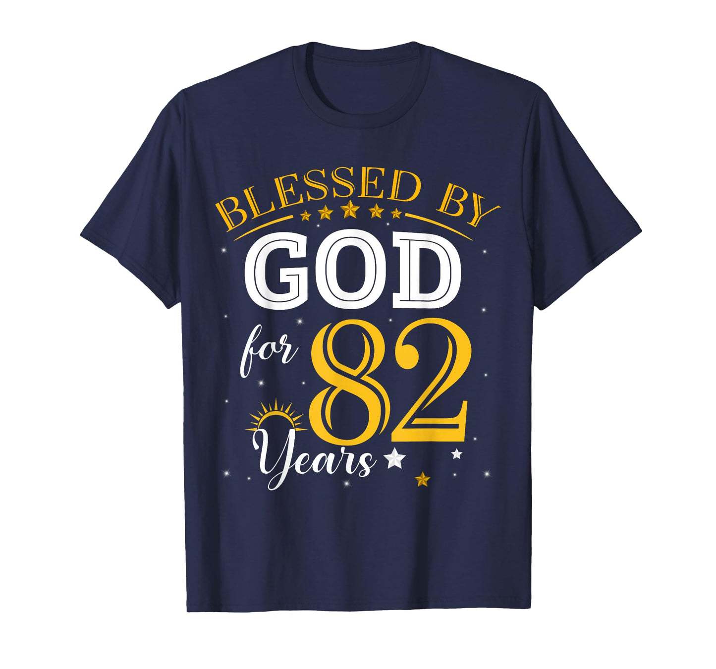 Vintage Blessed by God For 82 Years Old 82nd Birthday Girl T-Shirt