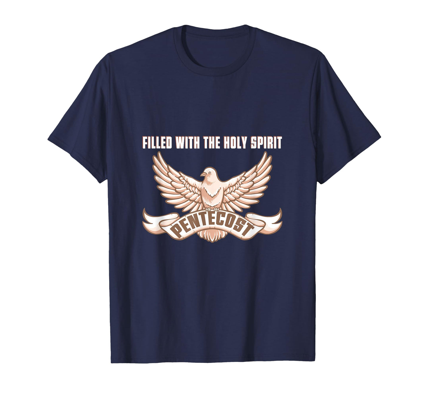 Pentecost Doves Tongues of Fire Flame Holy Spirit Catholic T-Shirt