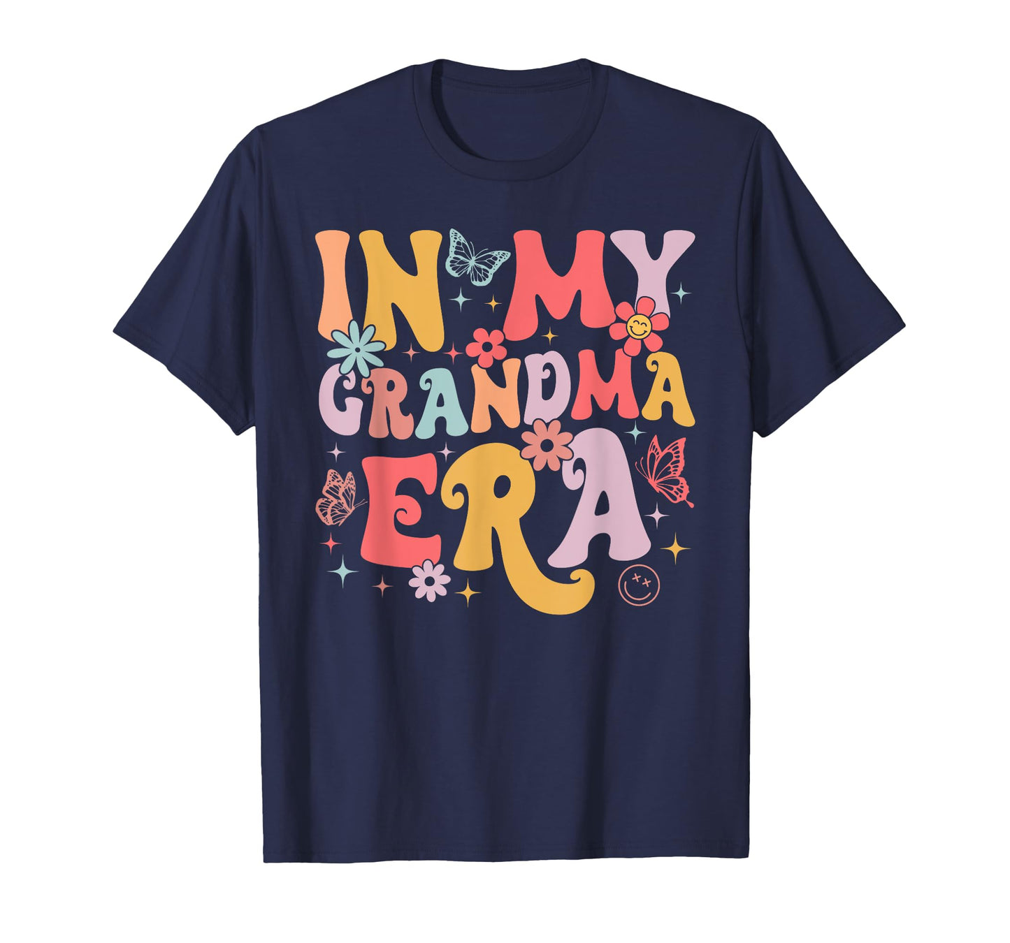 In My Grandma Era Groovy Retro Mothers Day Butterfly Women T-Shirt