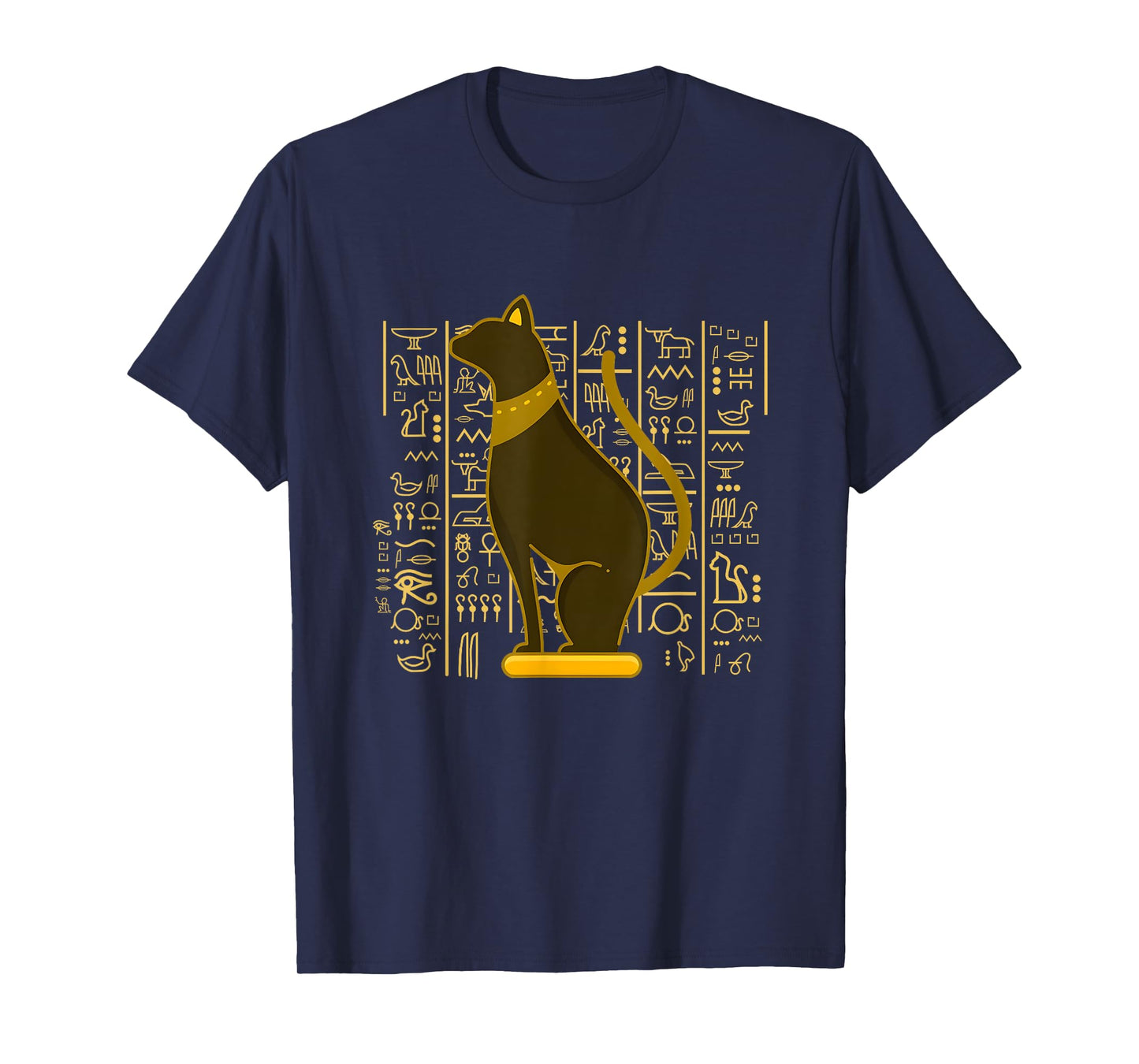 Bastet Ancient Egypt Cat God Hieroglyphic Egyptian History T-Shirt