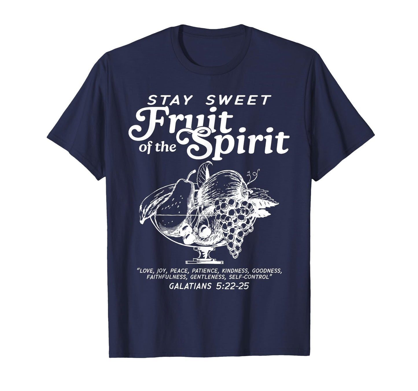 Fruit of The Spirit Retro Christian Women Men Faith Apparel T-Shirt