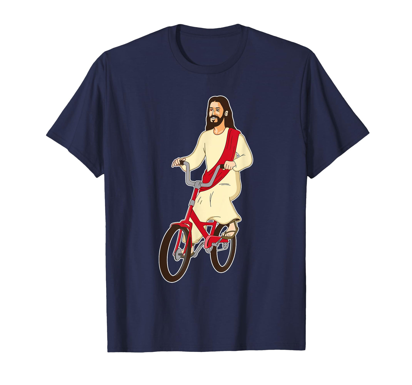 Retro Christ on a Bike Funny Lord Jesus Religious Easter T-Shirt