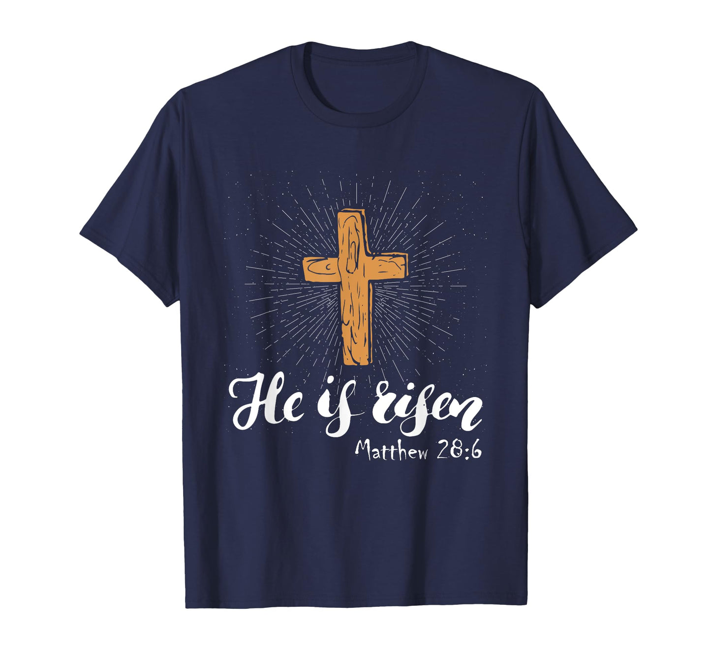 Easter Cross He Is Risen Jesus Christian Men Women Kid Youth T-Shirt