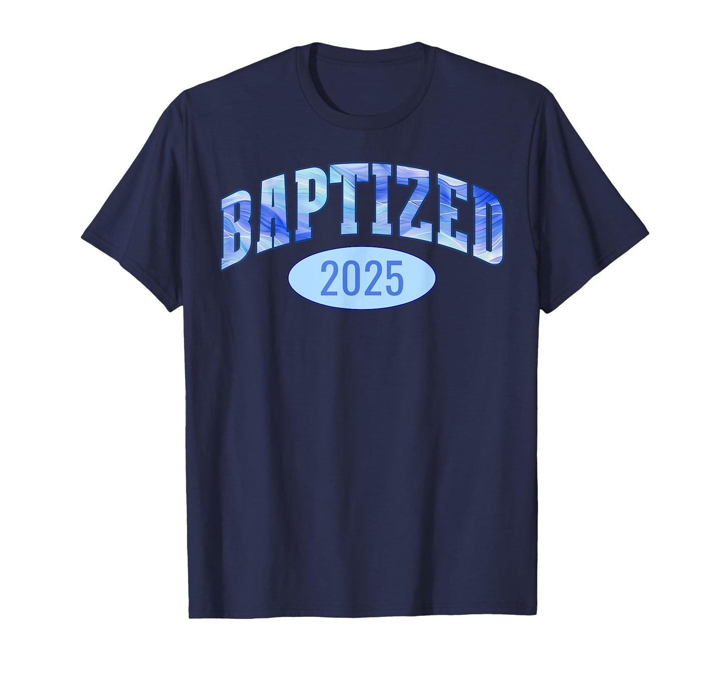 Baptized 2025 Sports Aesthetic Christian Baptism T-Shirt