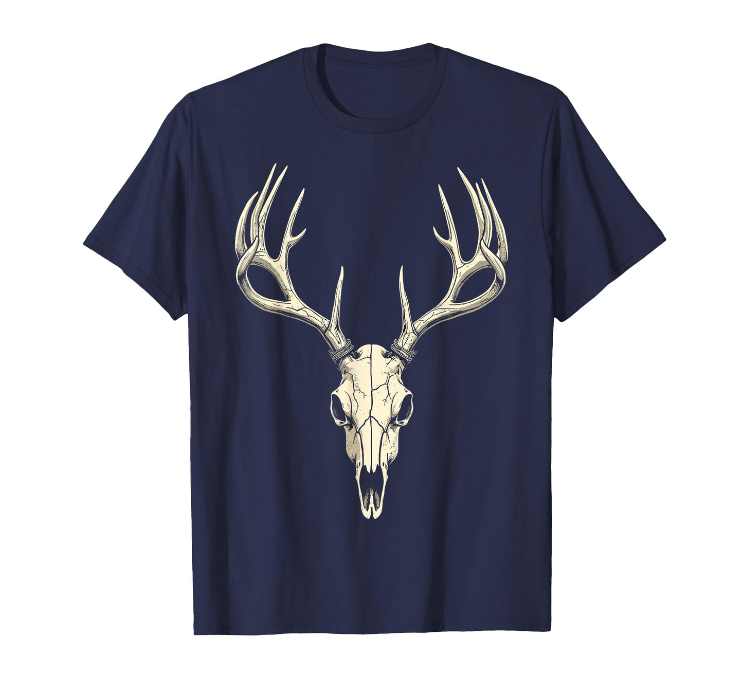 Deer Skull Tee Bow Hunter Dad Hunt Fan Vintage Hunting T-Shirt