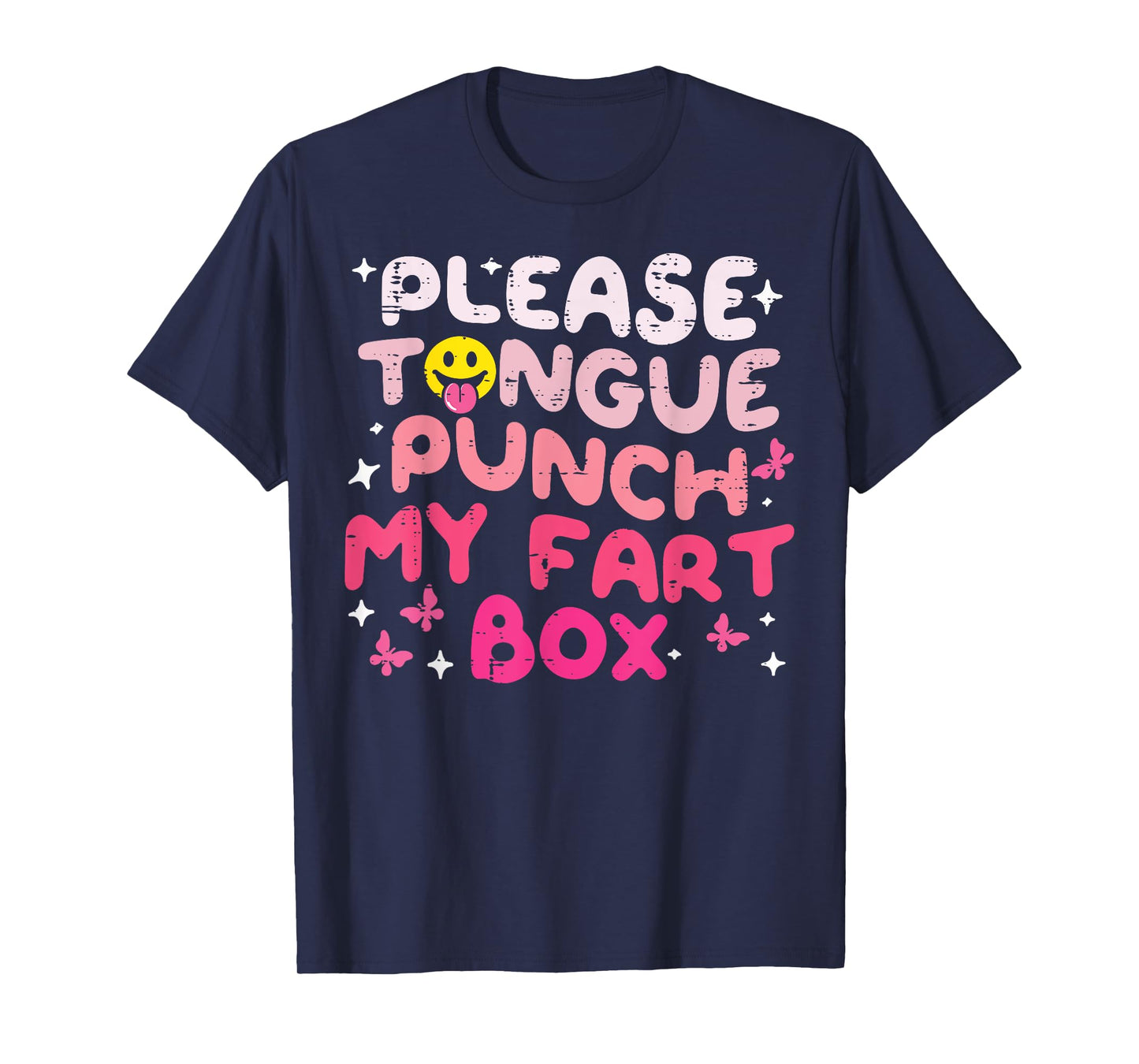 Inappropriate Please Tongue Punch Funny Cringe Men Women T-Shirt