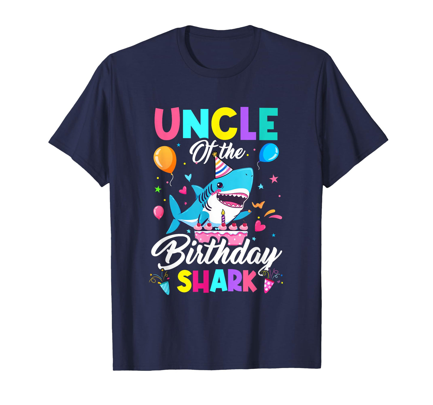 Uncle Of The Shark Birthday Boy Girl Party Family Group T-Shirt