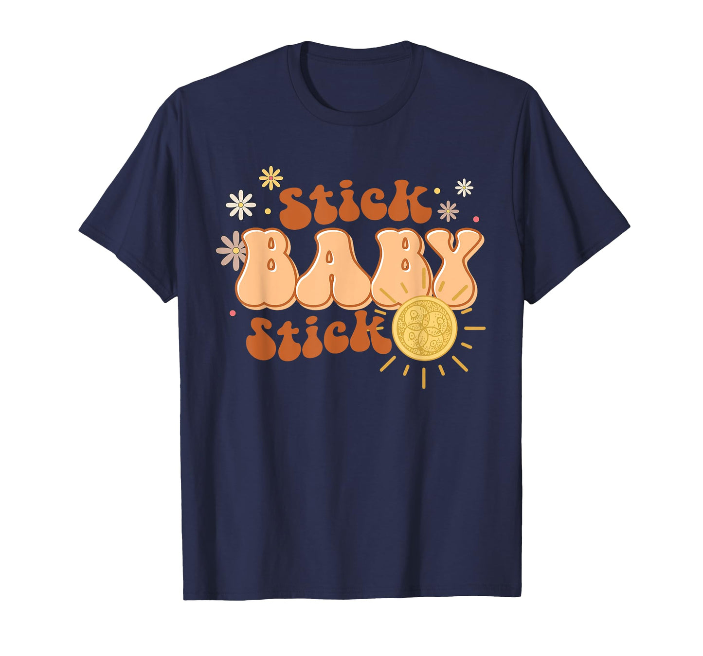 Retro Stick Baby Stick Funny IVF Transfer Day IVF Couple T-Shirt