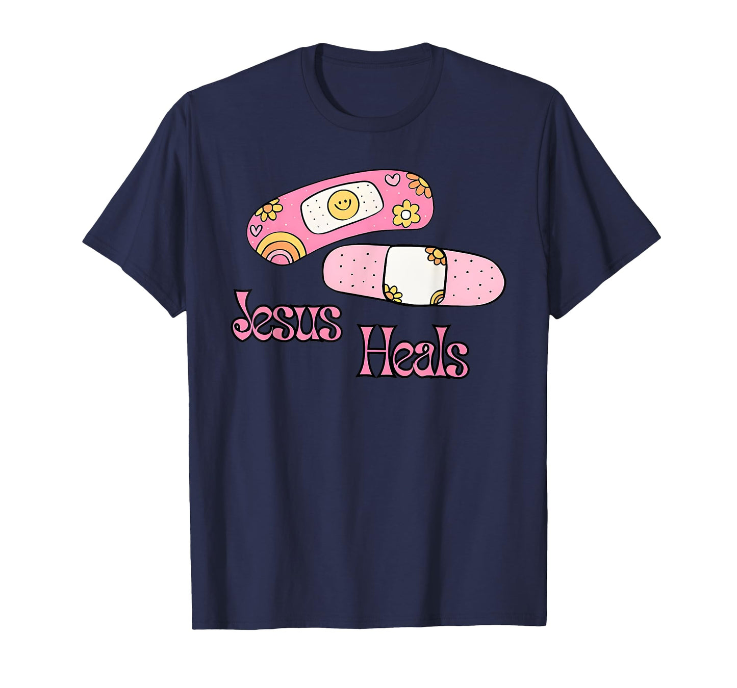 jesus heals print bandages bandaids T-Shirt