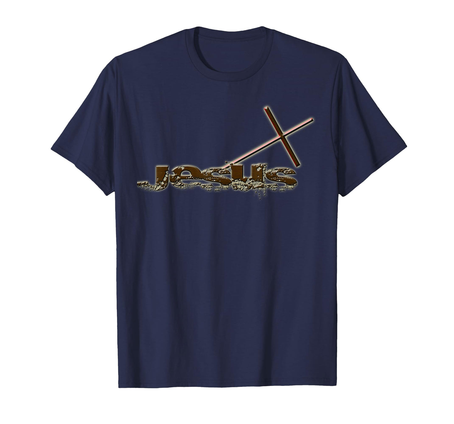 Vintage Jesus Christ Carrying The Cross Design T-Shirt