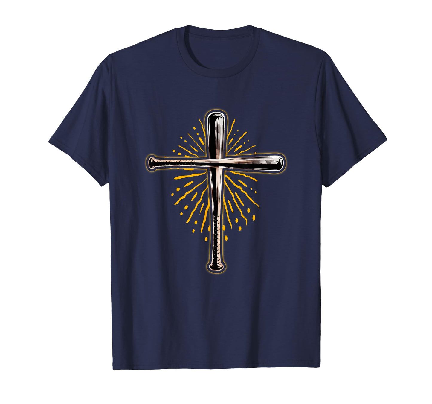 Baseball Faith Cross Christian Inspiration Players Coaches T-Shirt