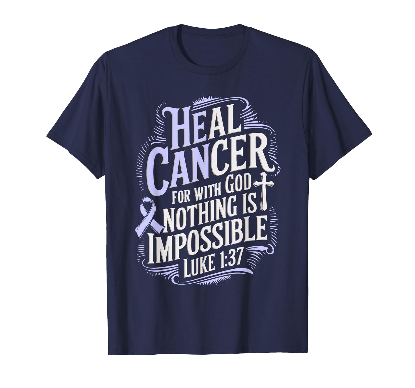 Heal Cancer Survivor Esophageal Cancer Awareness T-Shirt