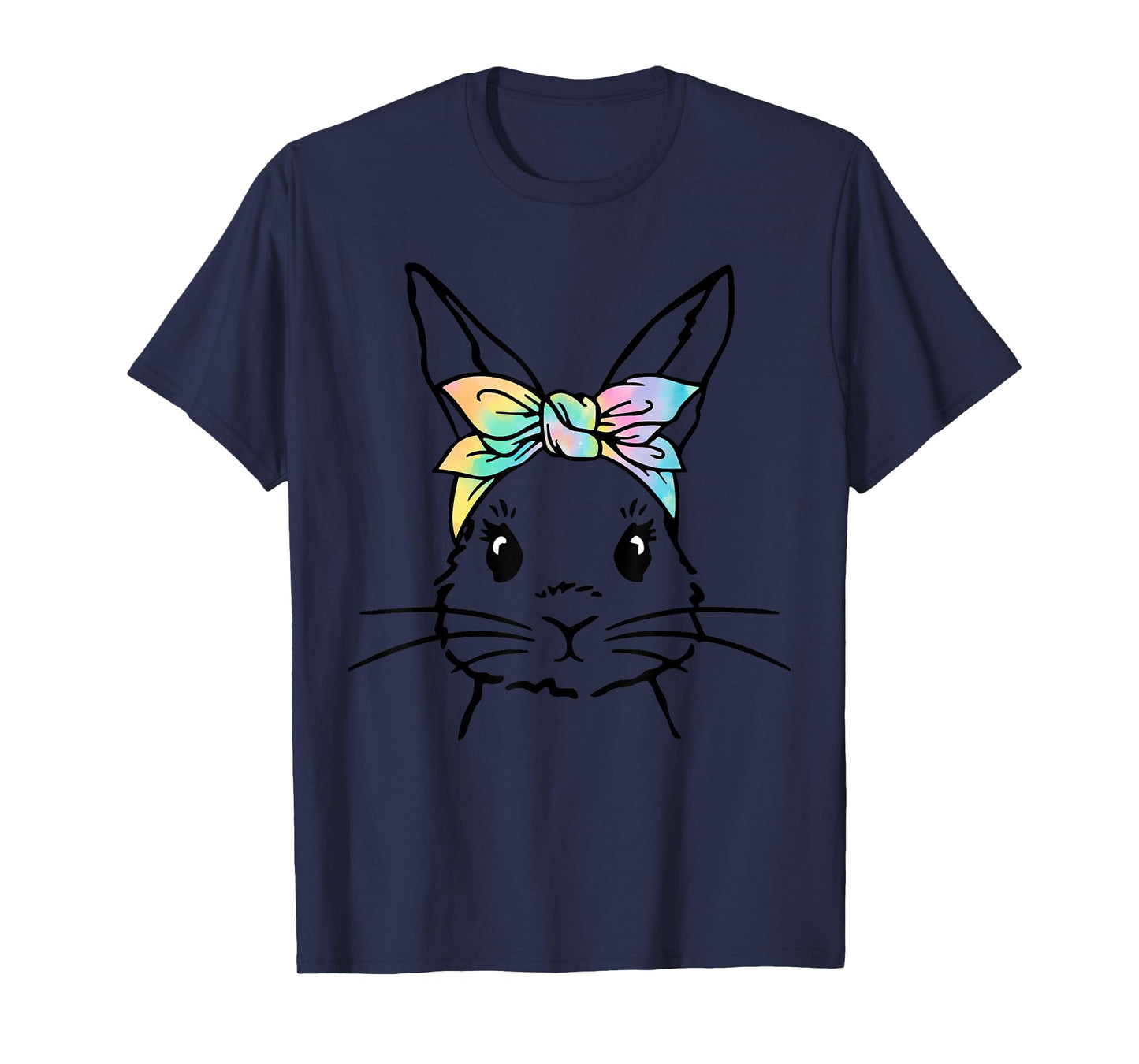 Cute Bunny Face Tie Dye Rabbit Easter Day Women Girls Kids T-Shirt