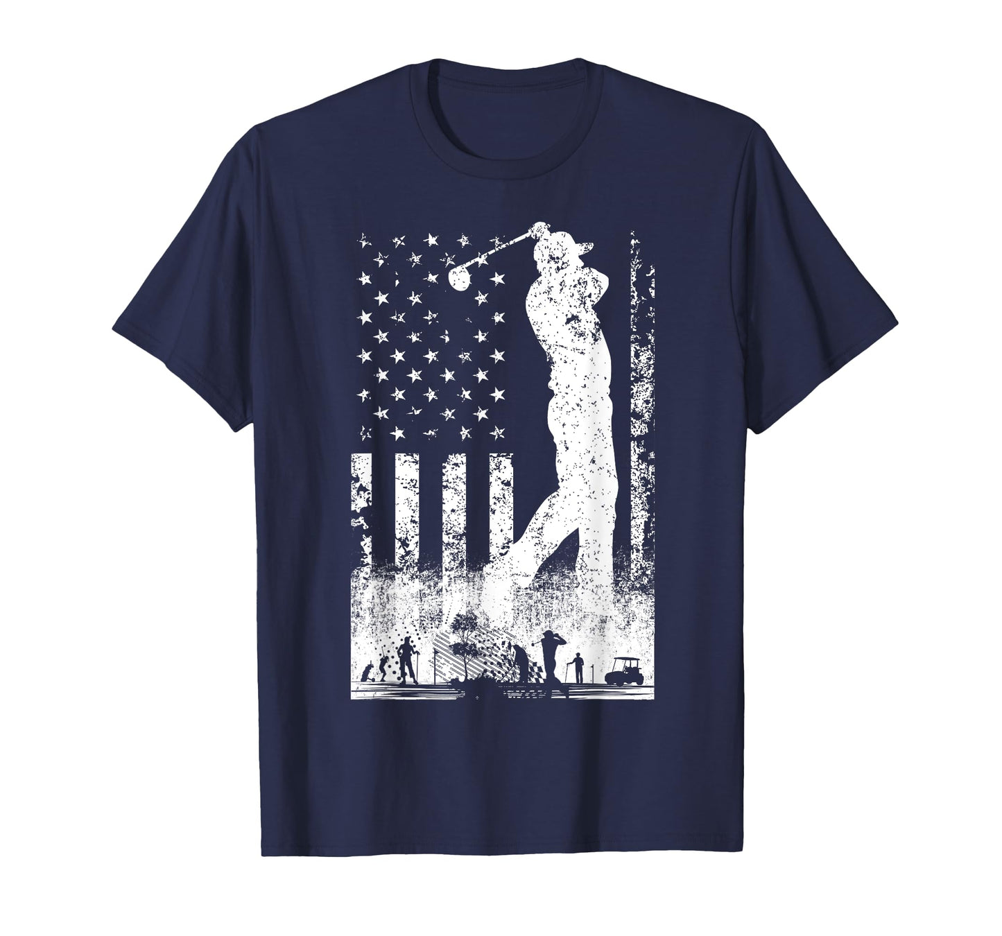 American Flag Golf Club USA 4th Of July For Men Women Kids T-Shirt