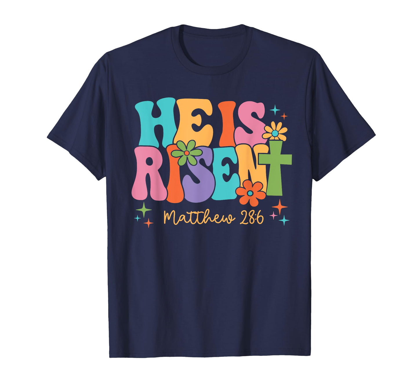 He is Risen Jesus Christian Happy Easter Kids Women Girls T-Shirt
