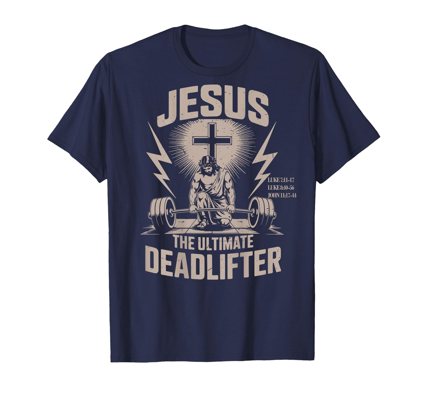 Jesus The Ultimate Deadlifter Muscle Kid Funny Christian Gym T-Shirt