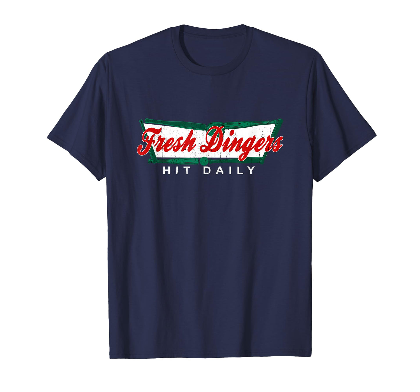 Don't Bunt Hit Fresh Dingers Funny Baseball Softball Game T-Shirt