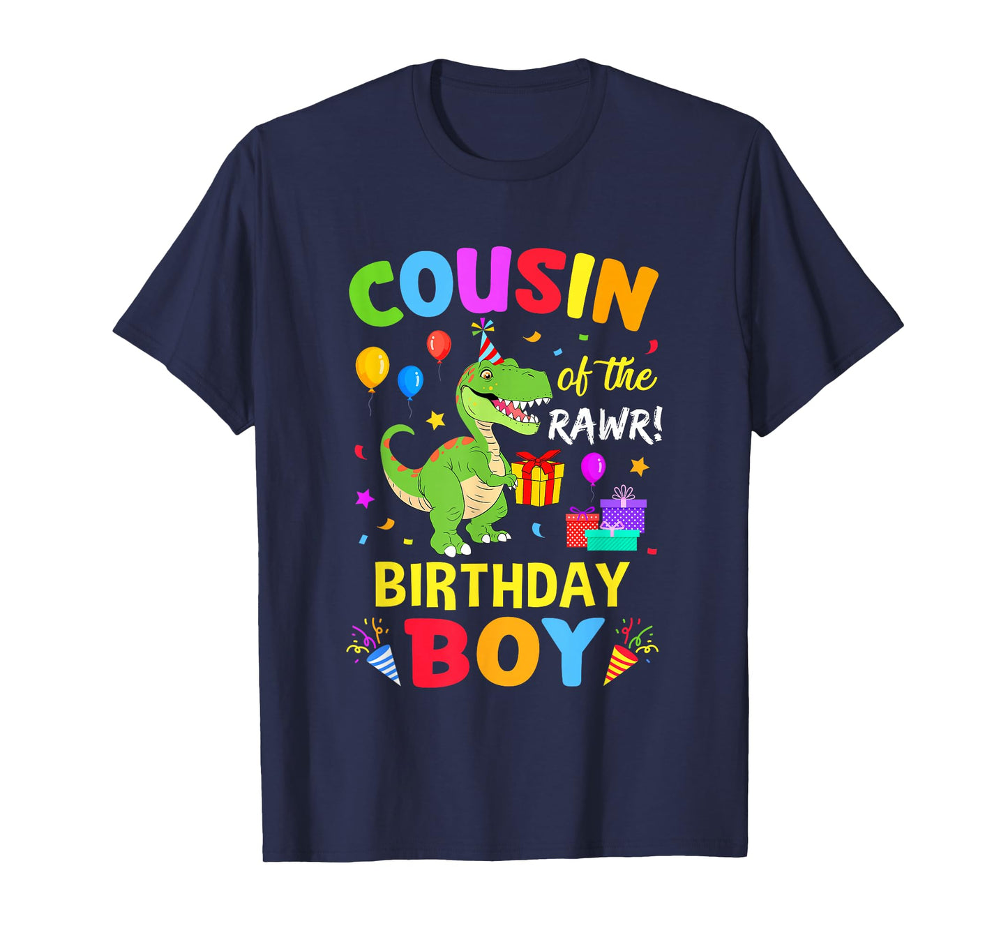 Cousin Of The Birthday Boy T-Rex Funny Dinosaur Boy Party T-Shirt