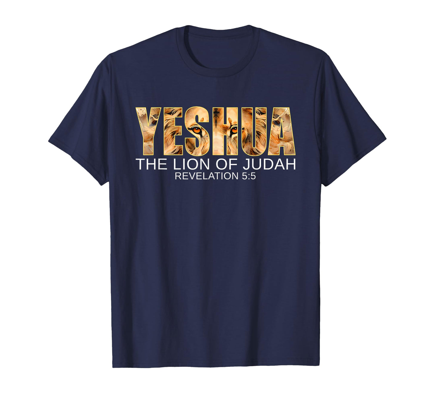 Yeshua Hamashiach Lion of Judah Jesus Religious Christian T-Shirt