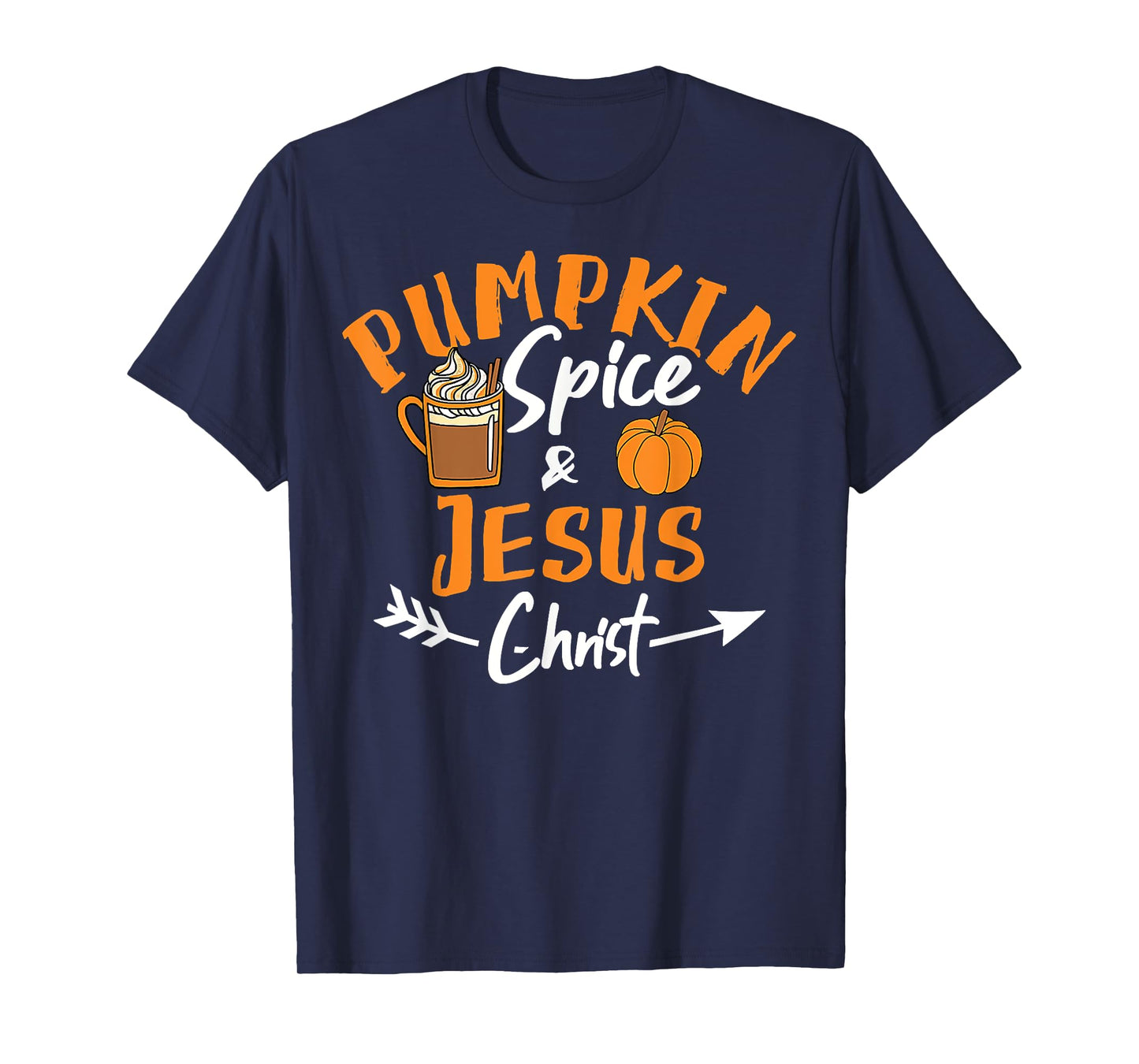 Halloween Christian Pumpkin Spice And Jesus Christ Fall Leaf T-Shirt