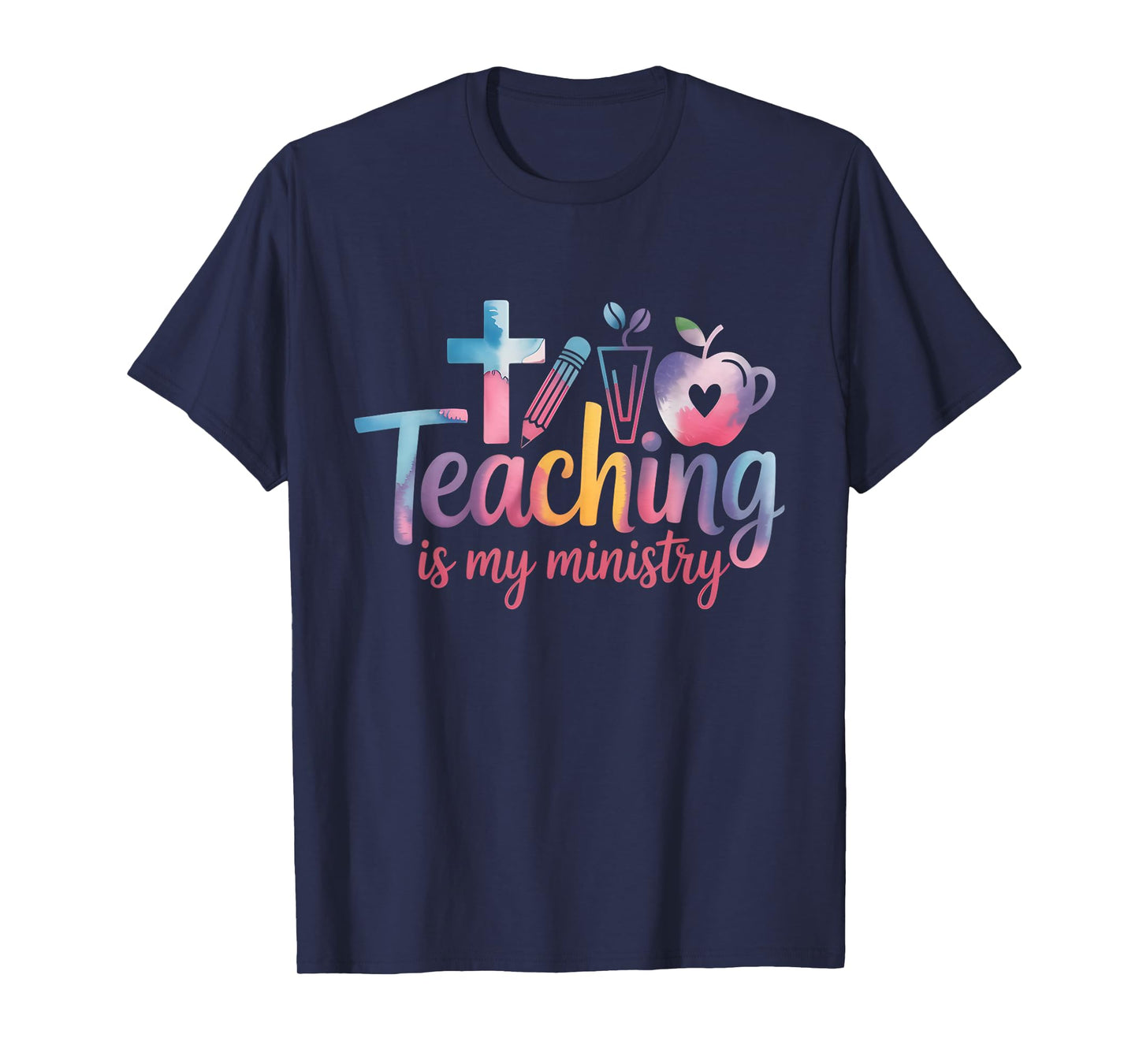 Teaching is My Ministry Flower Jesus Christian Teacher T-Shirt