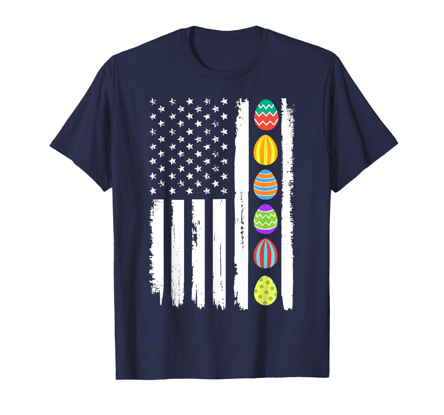 Patriotic easter with eggs in american flag T-Shirt