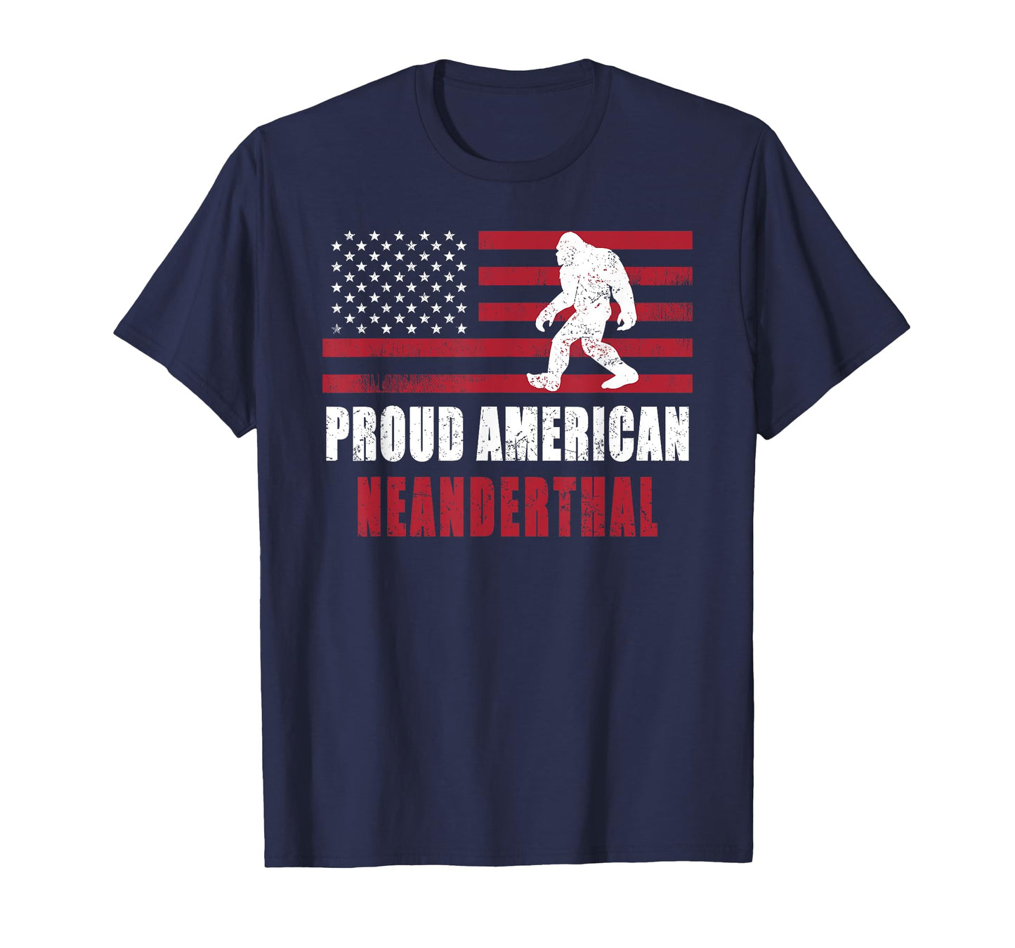 American Neanderthal vintage Flag for Proud Neanderthals T-Shirt