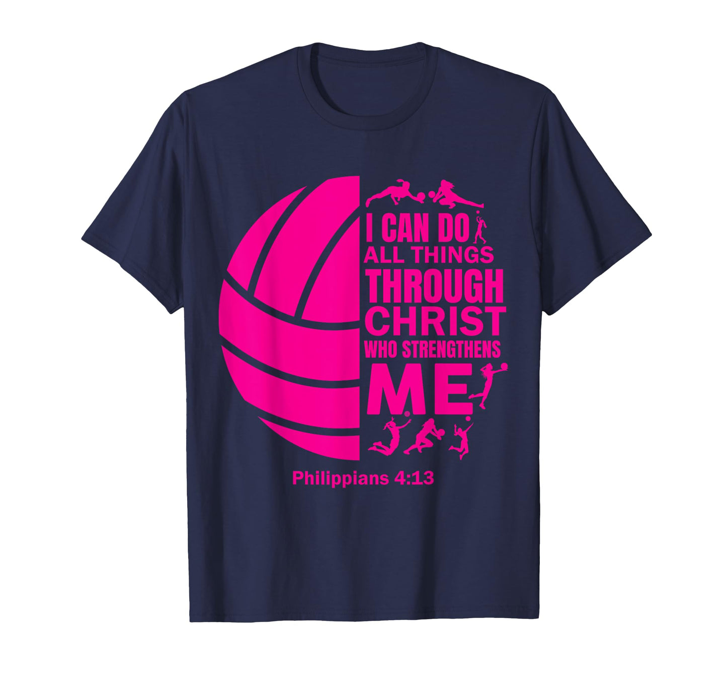 Women Volleyball-Shirt For Teen Girls Funny Christian Christ T-Shirt