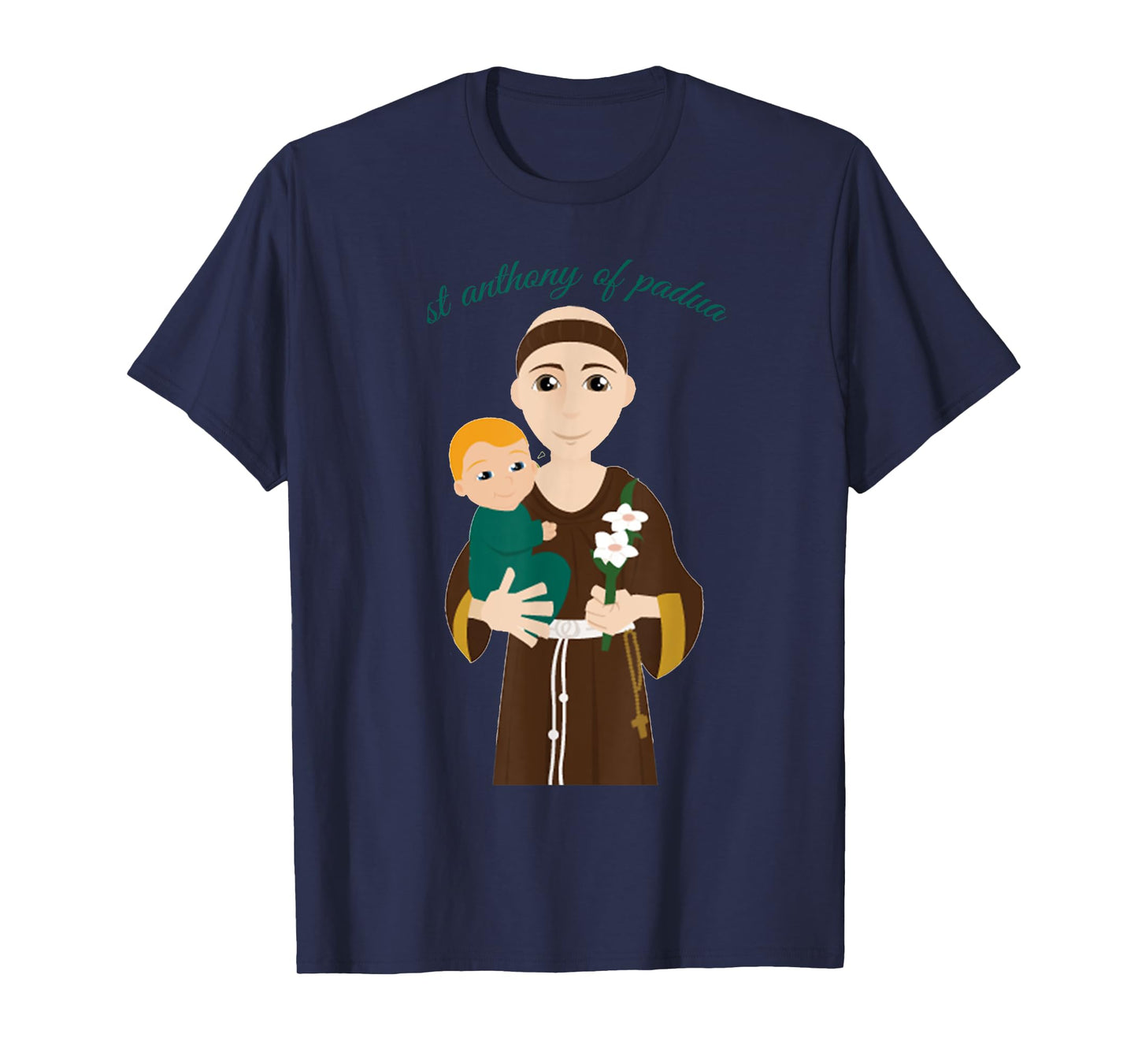 St Anthony of Padua Vintage Catholic Saint Infant Jesus T-Shirt