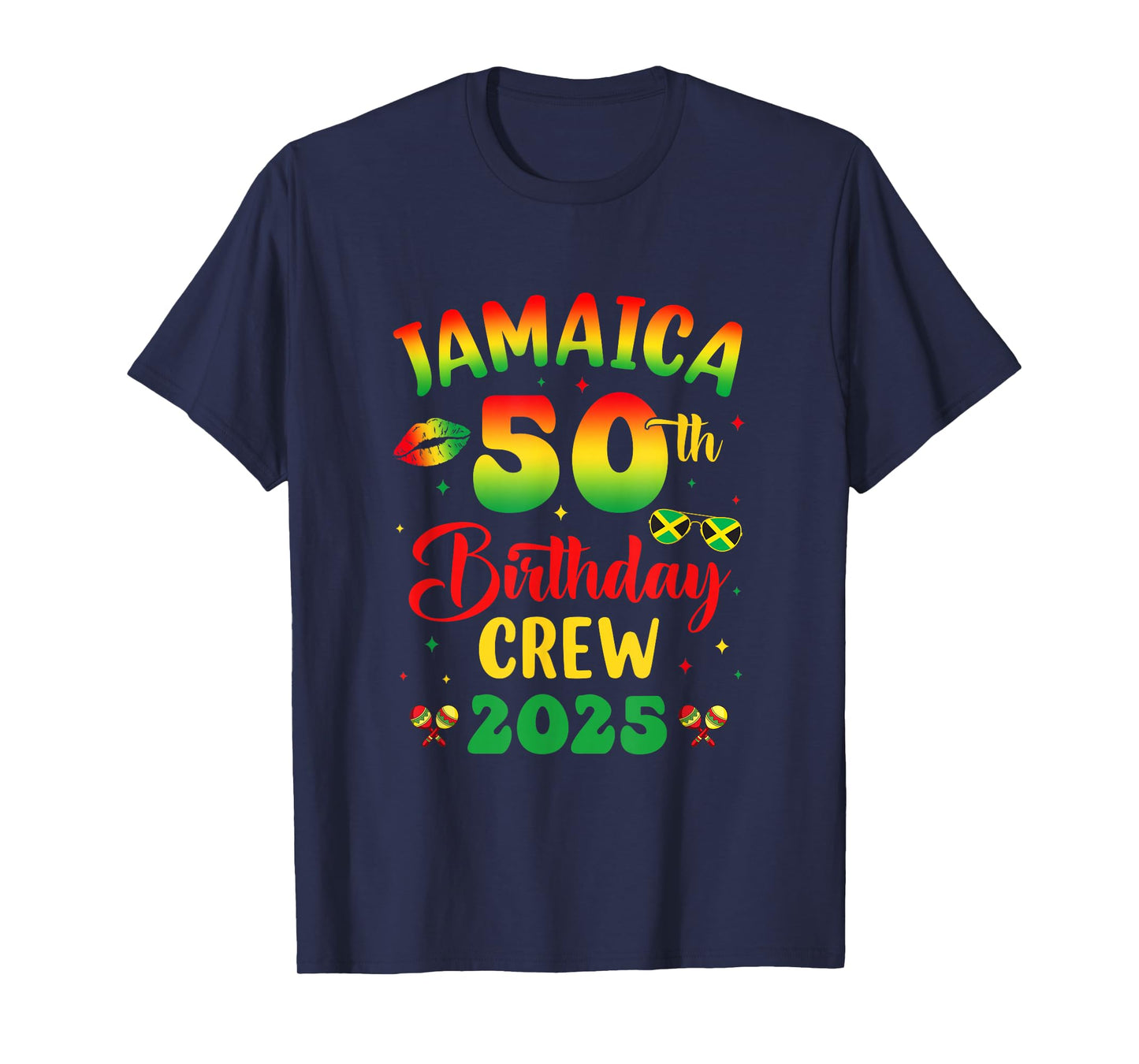50Th Birthday Girl Jamaica Birthday Crew Matching Group 2025 T-Shirt