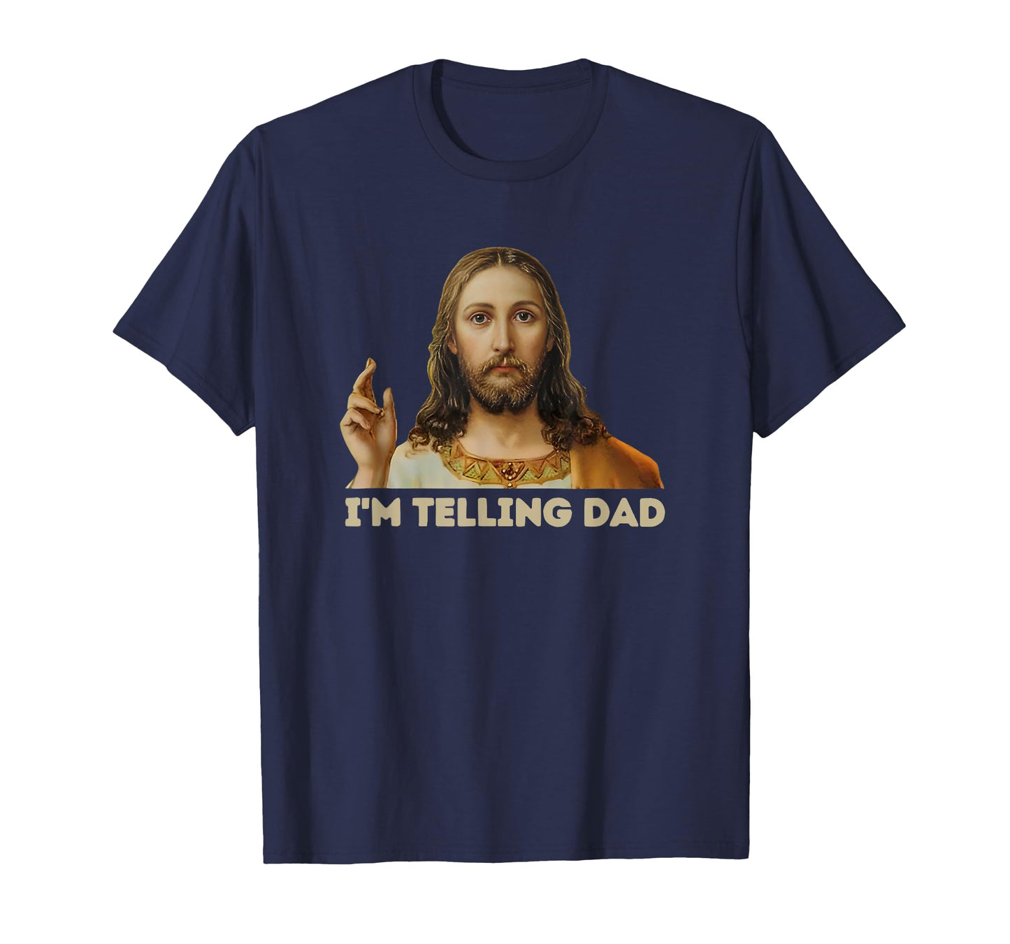 Retro I'm Telling Dad Funny Religious Christian Jesus T-Shirt
