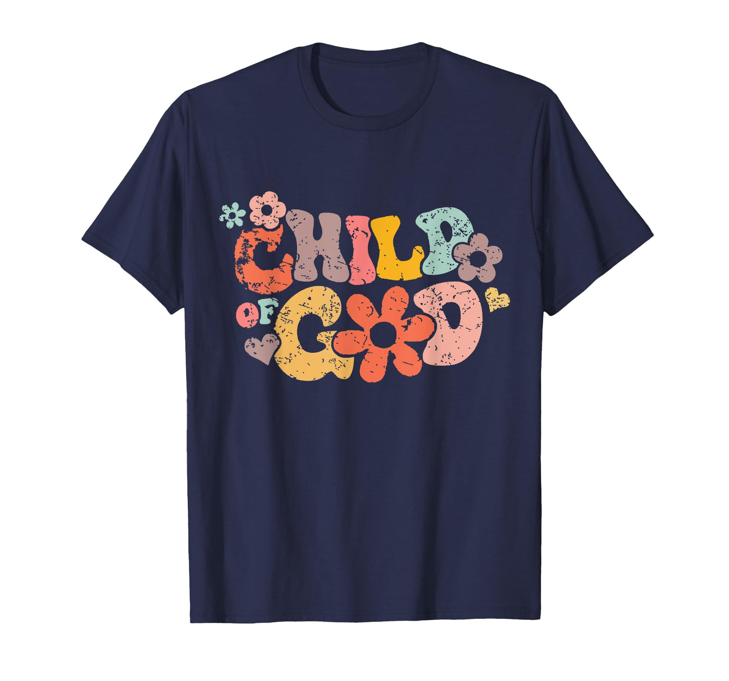 Child Of God Shirt Wavy Groovy Floral Quote T-Shirt