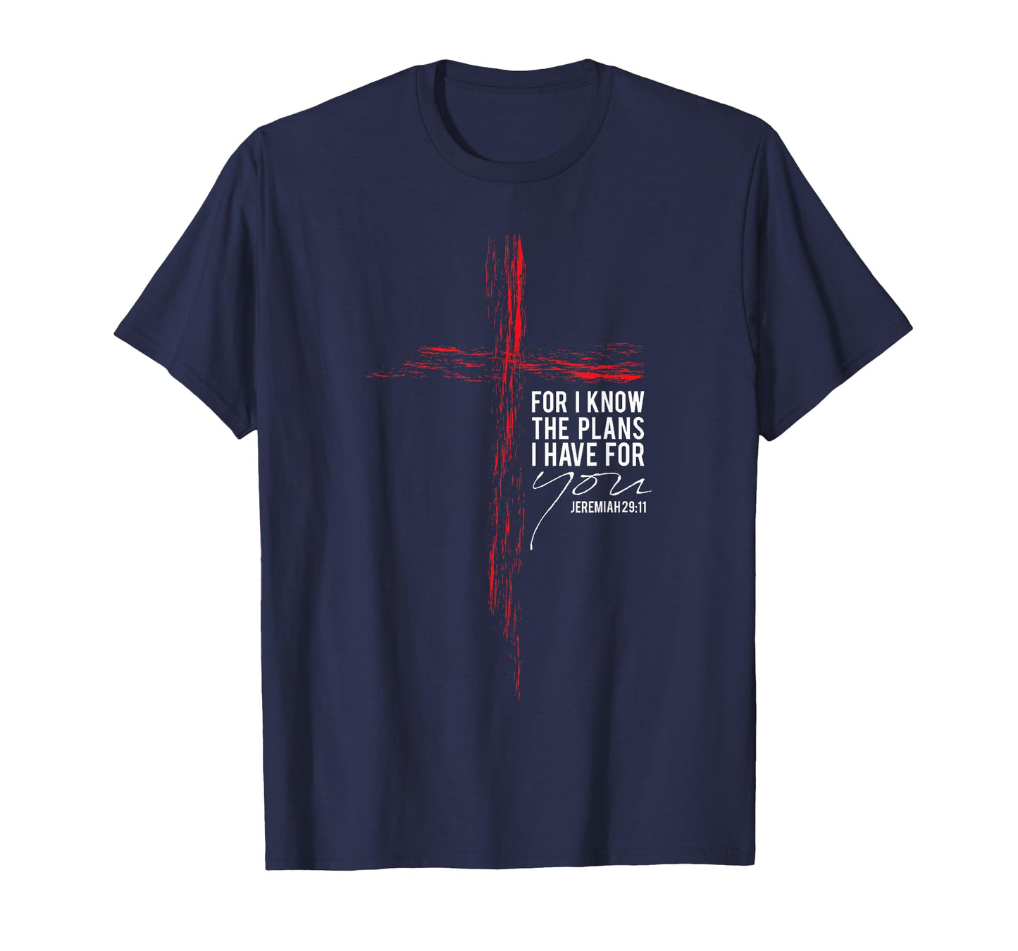 Jeremiah 29:11 Christian Religious Faith Verse Cross Graphic T-Shirt
