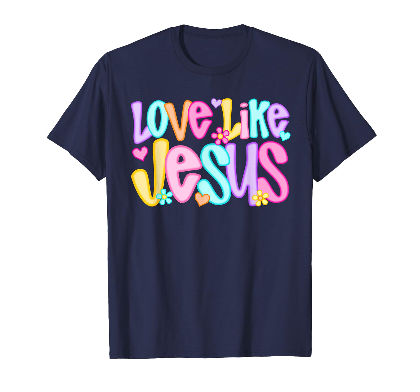 Retro Love Like Jesus Religious Christian Men Women Kids T-Shirt