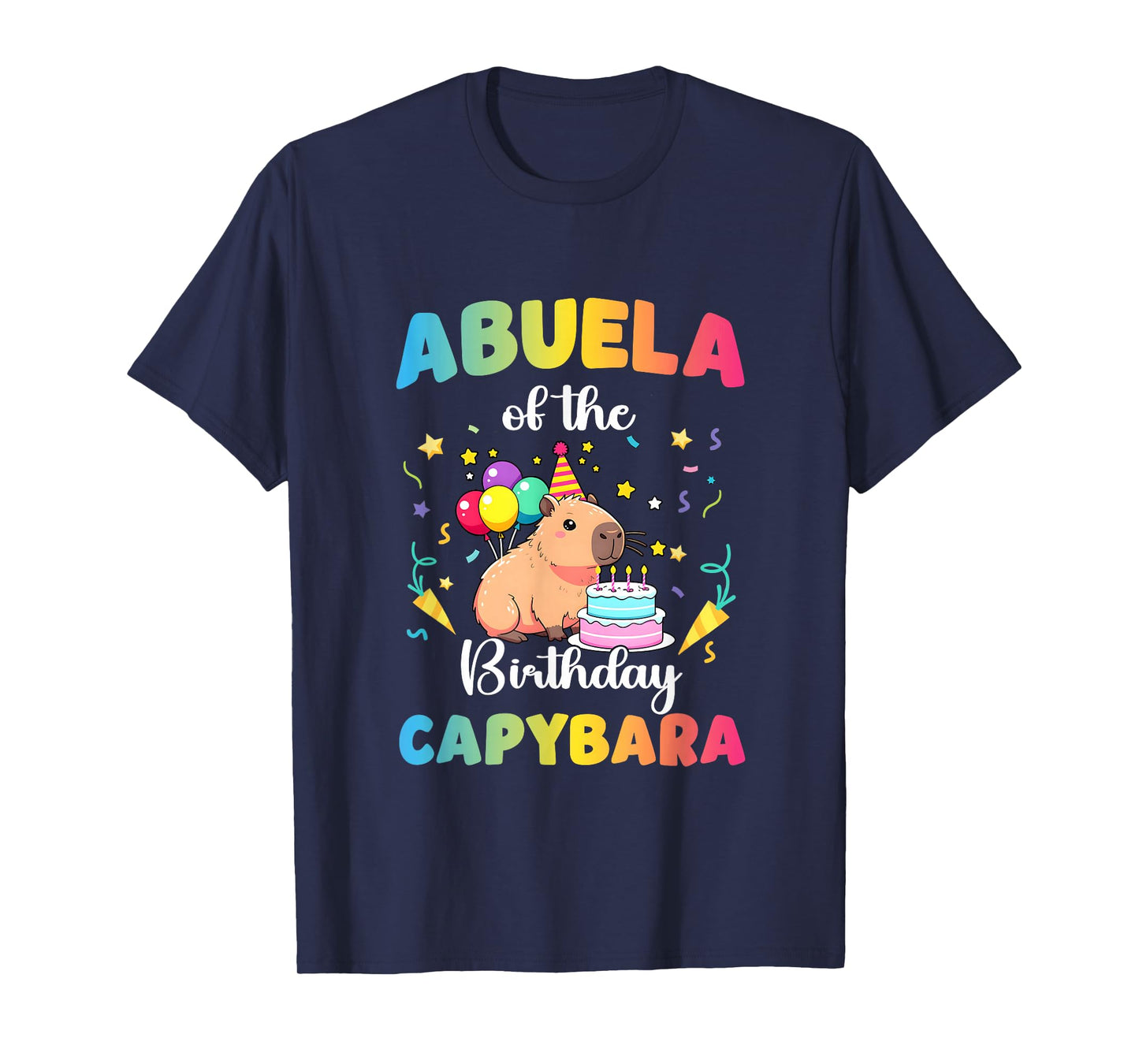 Abuela of The Birthday Girl Capybara Bday Party Family T-Shirt