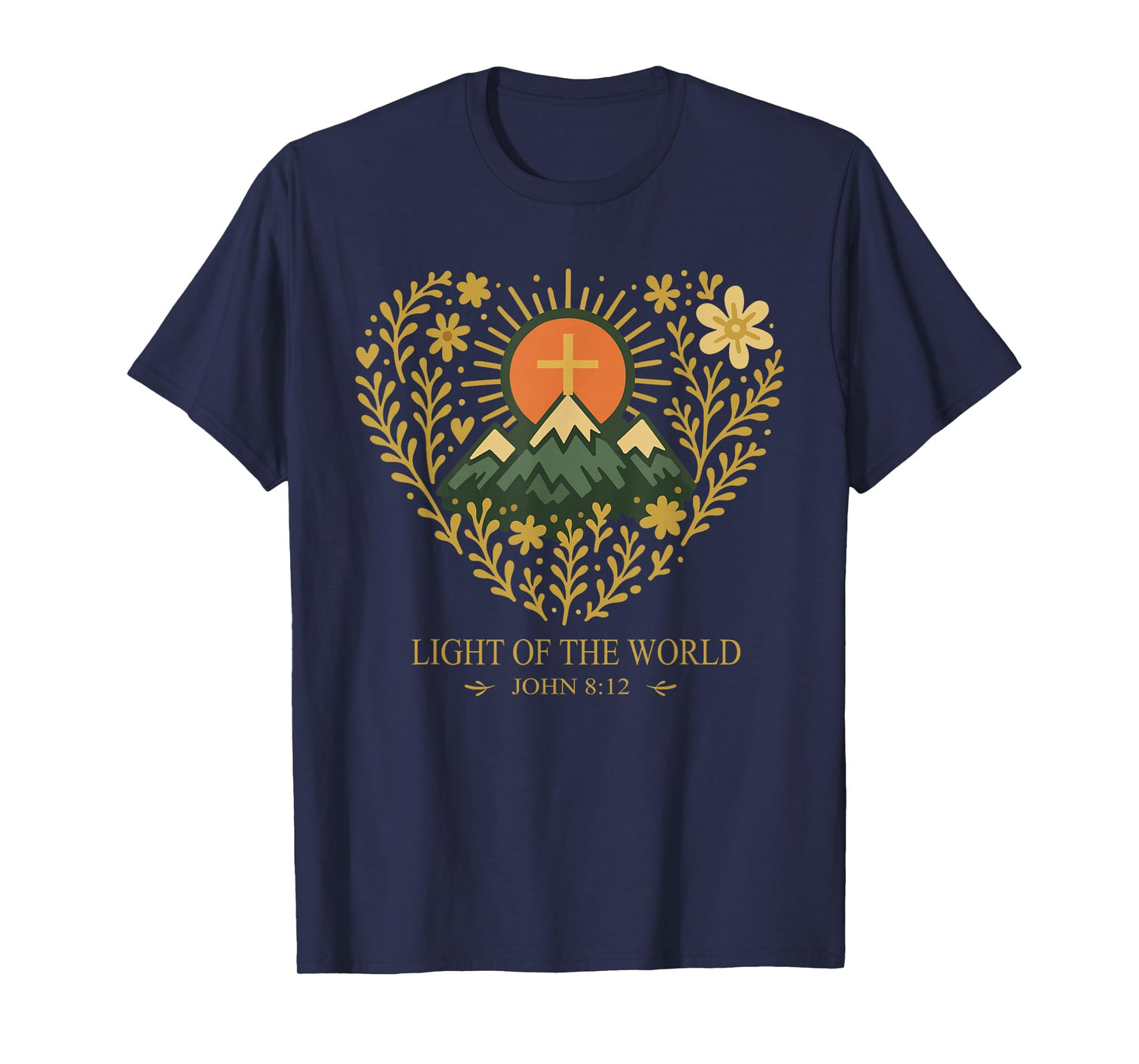 Jesus Bible Verse Boho Light of The World T-Shirt