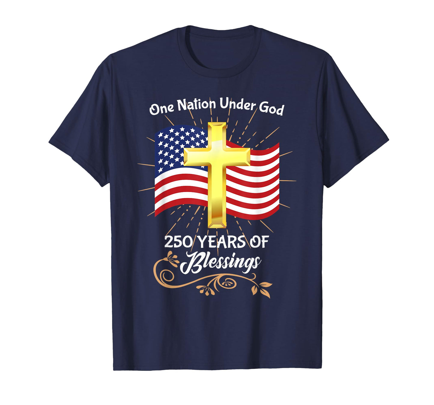One Nation Under God Patriotic American Pride Anniversary T-Shirt