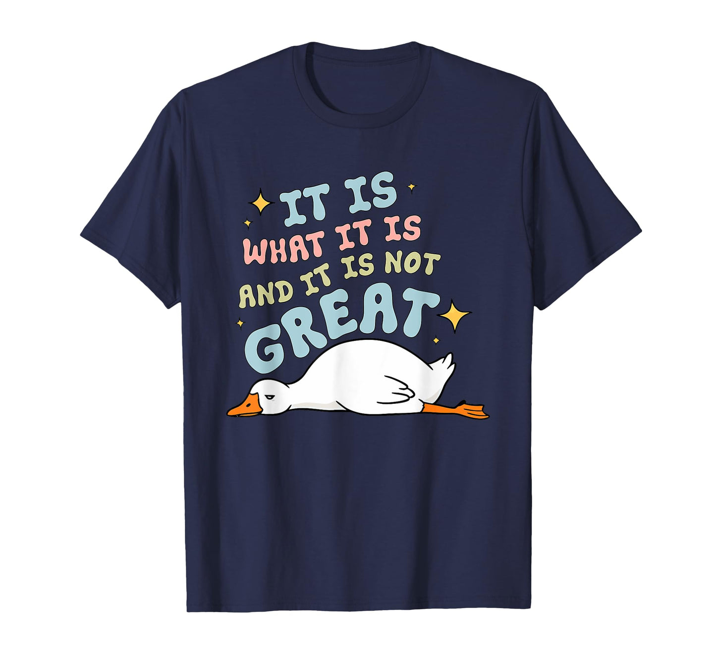 It Is What It Is And It Is Not Great Funny Goose Design T-Shirt