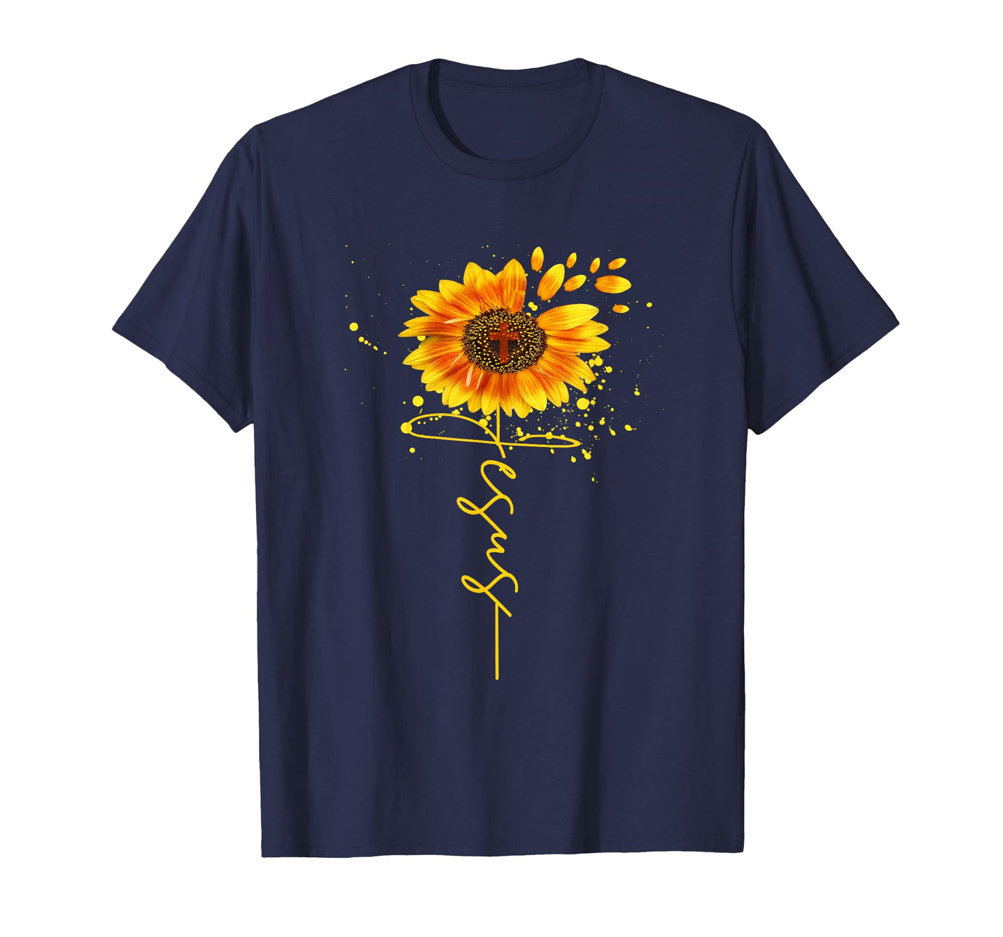 Jesus Sunflower Spiritual Christian Faith Religious Mom T-Shirt
