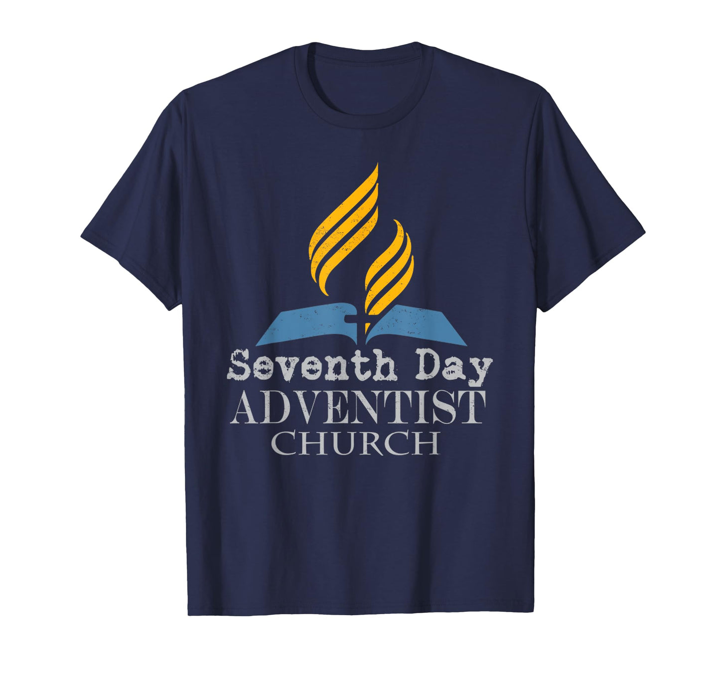 Seventh Day Adventist Church Jesus Christ Religion Vintage T-Shirt, Unisex-Adults, Black, Small, Short Sleeve, T-Shirt