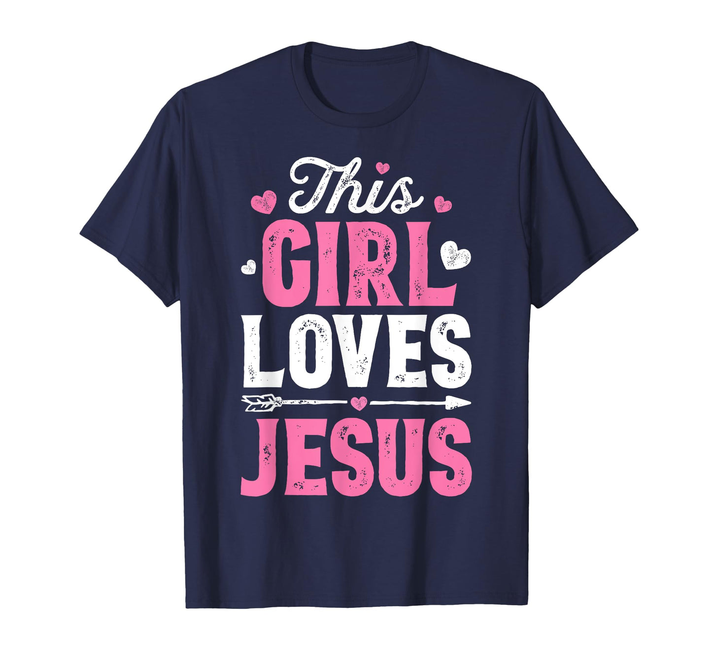 This Girl Loves Jesus Funny Christian Faith Religious Women T-Shirt