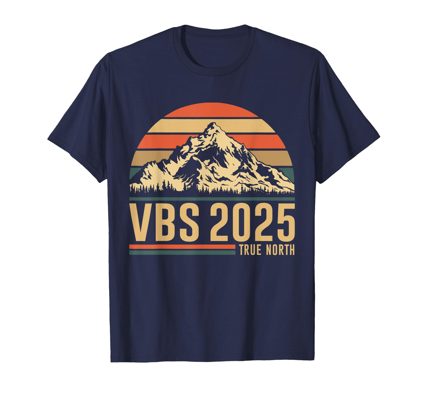 Retro VBS 2025 True North Christian Jesus Summer Camp Hiking T-Shirt