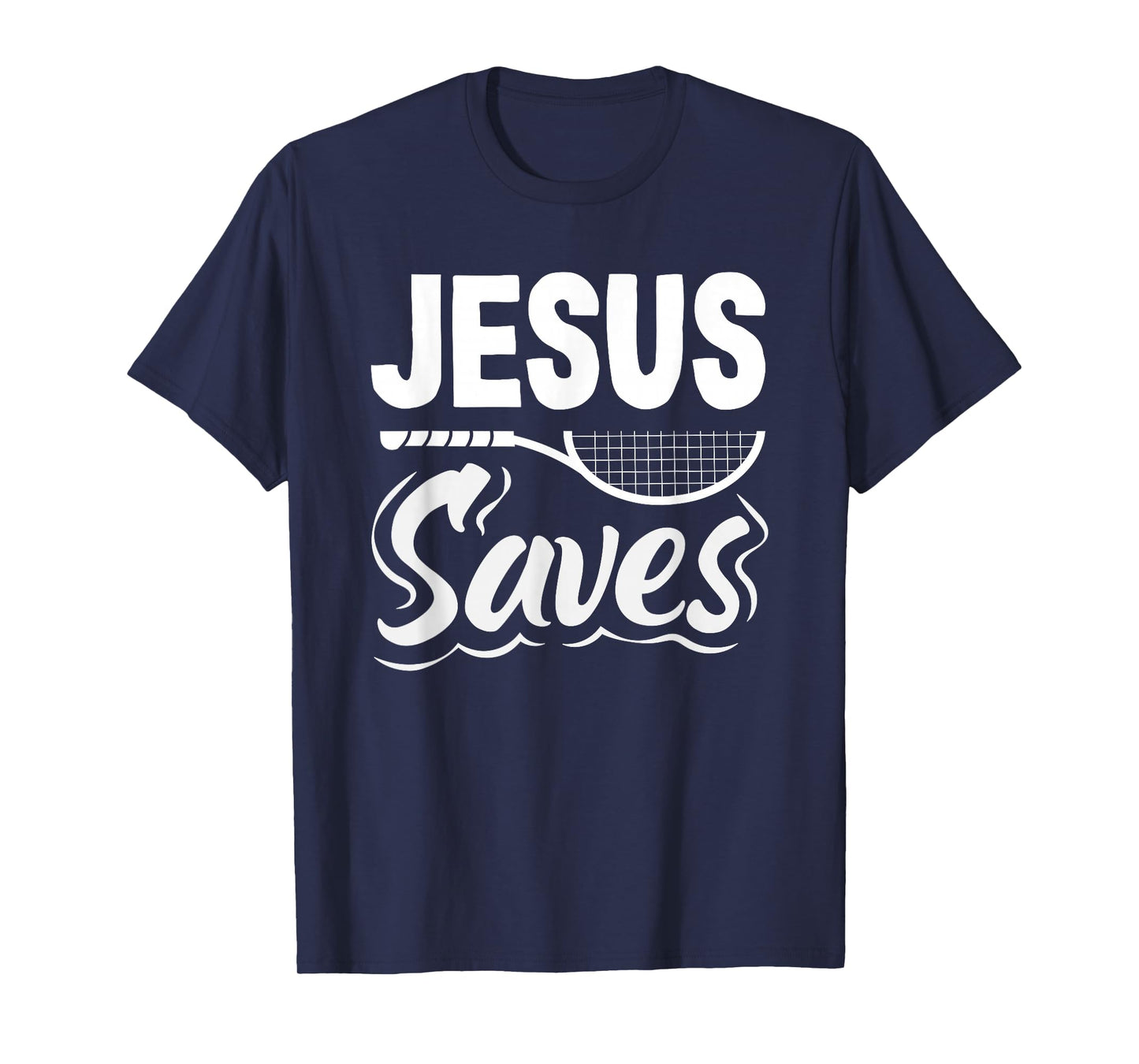 Jesus Saves Tennis Player Faith Sport T-Shirt
