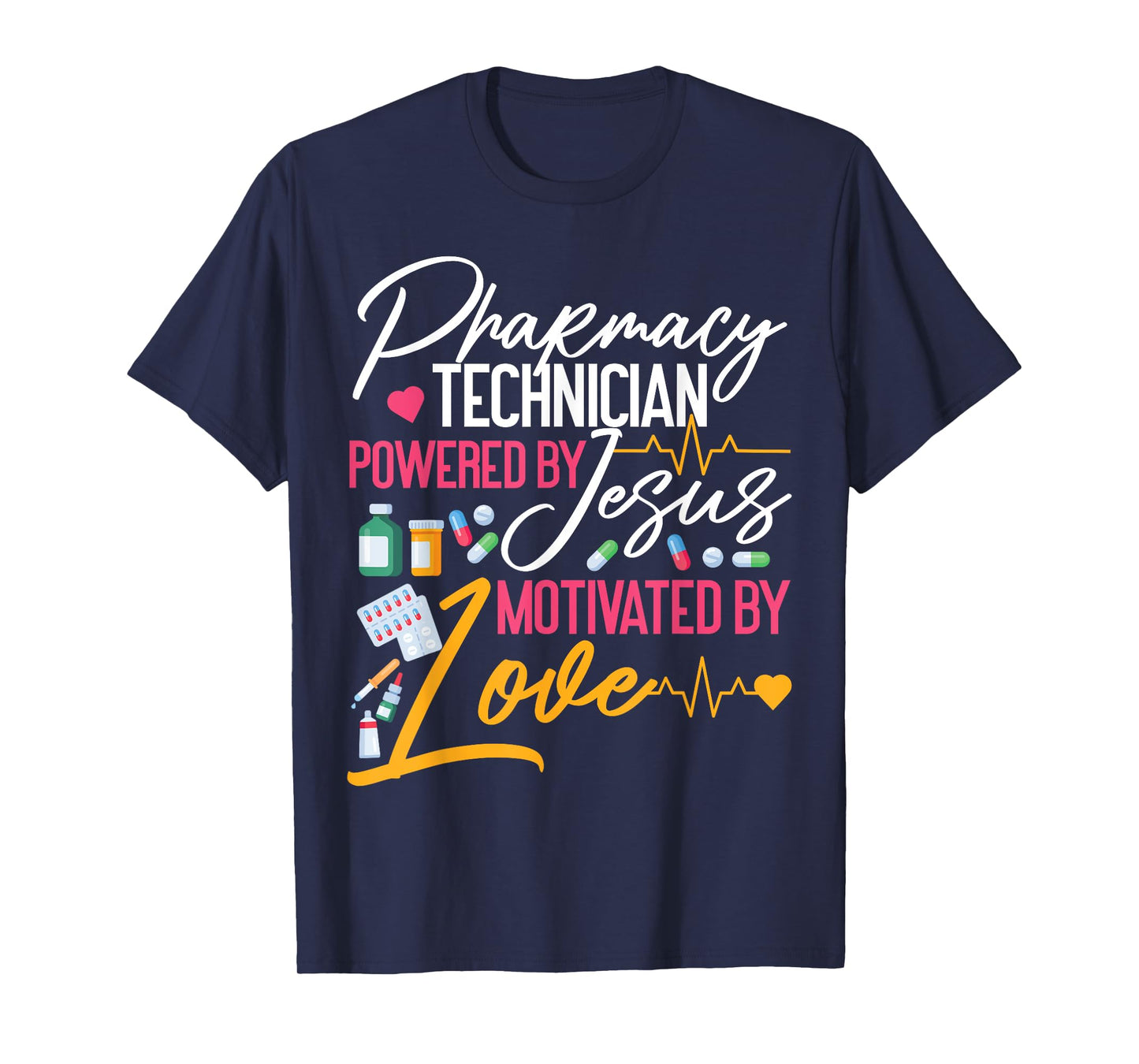 Pharmacy Tech Technician Pharmacist Student Jesus Faith T-Shirt