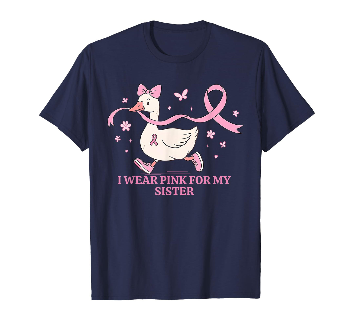 I Wear Pink for My Mom Breast Cancer Support Squad Kid Women T-Shirt