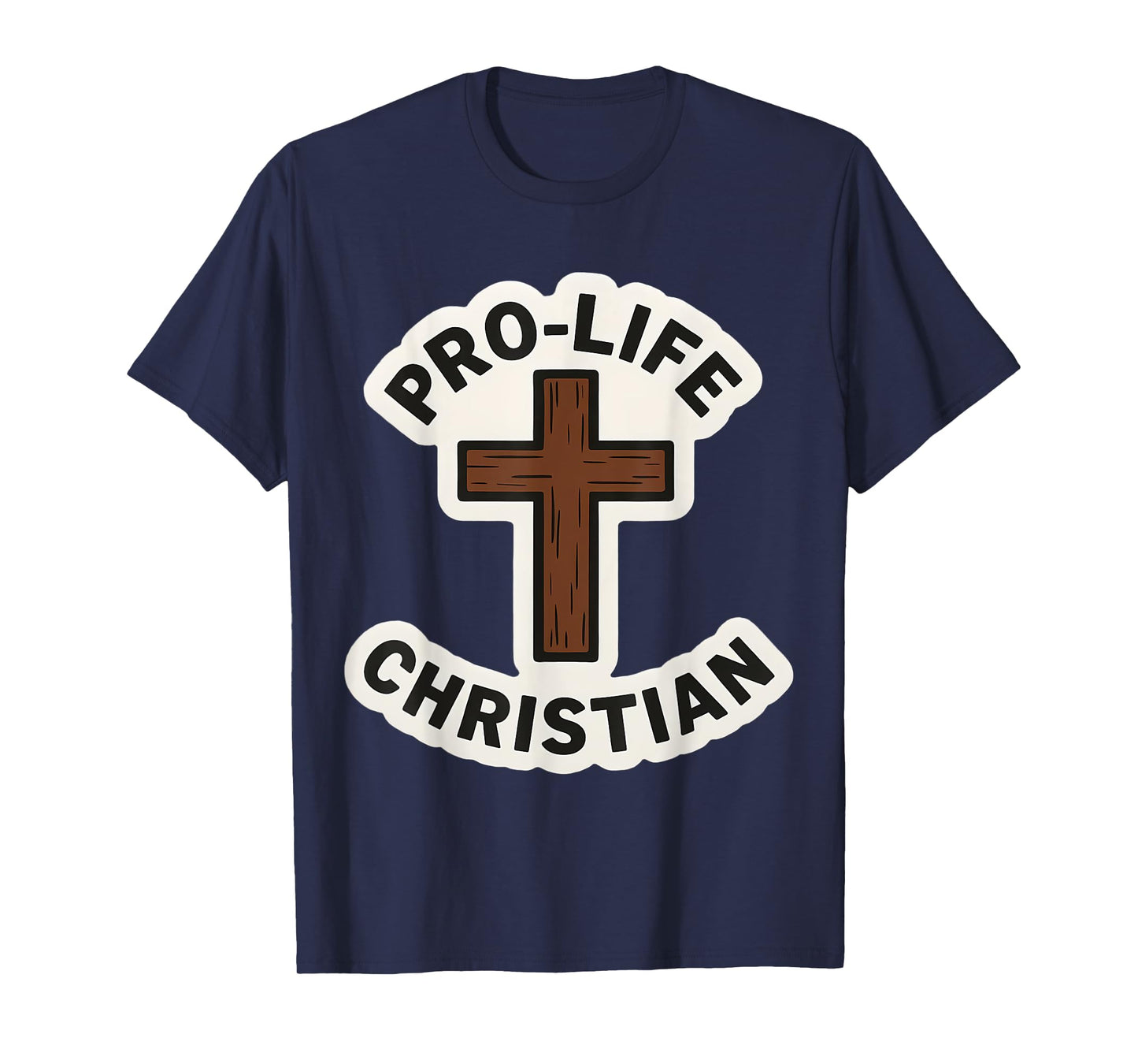 Pro-Life Christian Church Unborn Child Support Group Cross T-Shirt