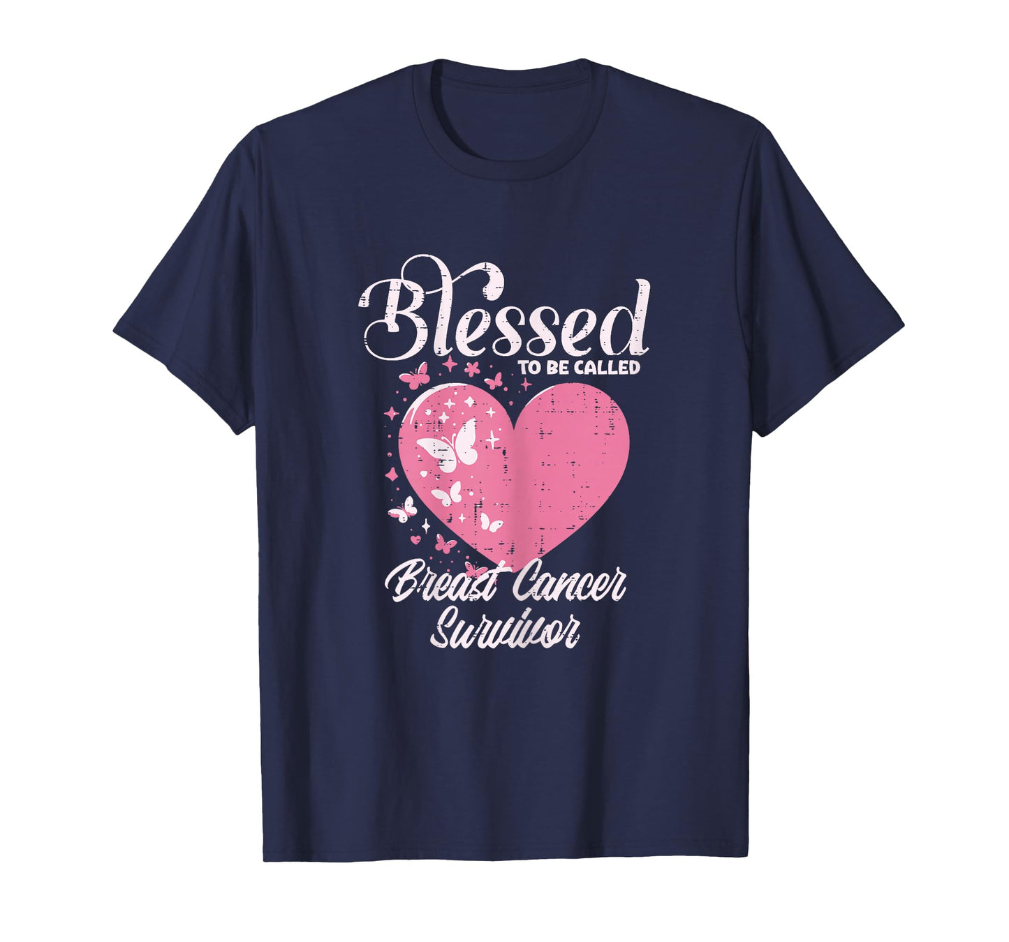 Blessed Breast Cancer Survivor Awareness Christian Women T-Shirt