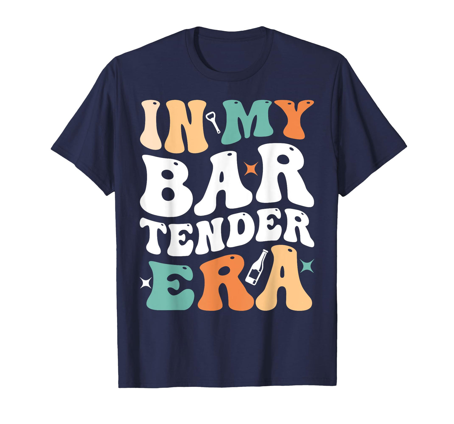 In My Bartender Era Funny Groovy Retro Bartender T-Shirt