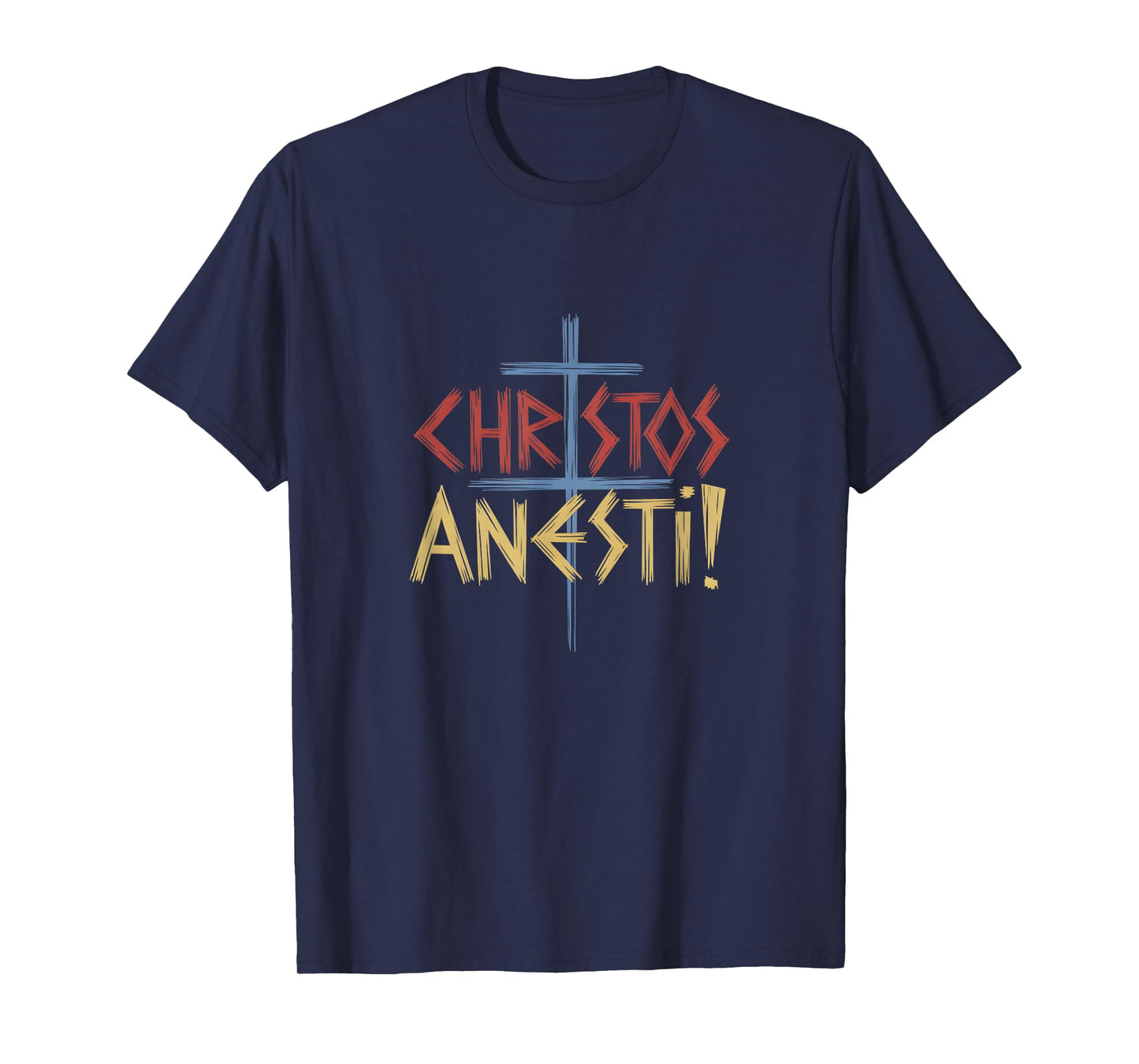 Christos Anesti Orthodox Christian Cross T-Shirt