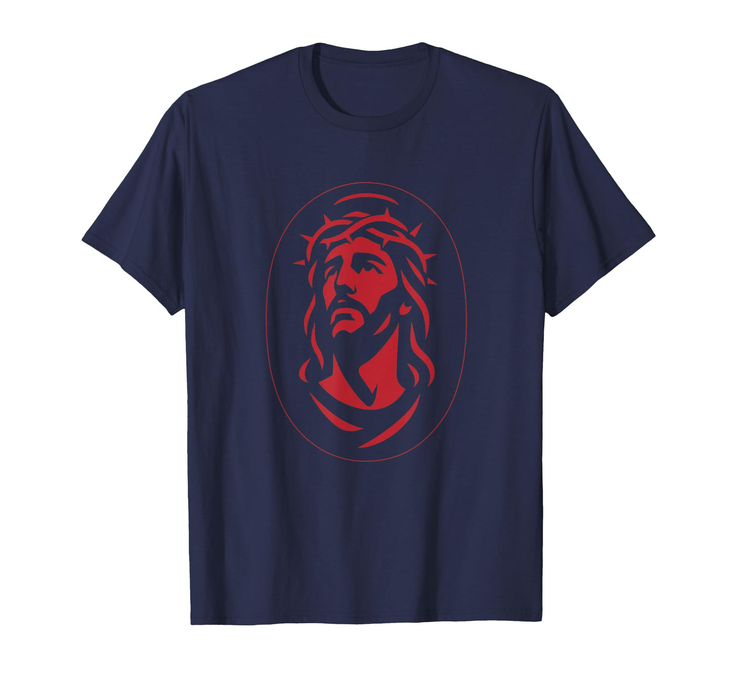Jesus Christ Face with Crown of Thorns | Modern Religious T-Shirt